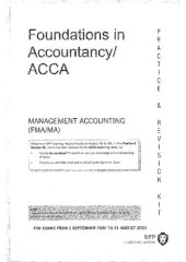 book ACCA FMA/FA Foundations in Accountancy-Management Accounting Practice Revision Kit