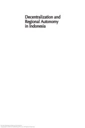 book Decentralization and regional autonomy in Indonesia : implementation and challenges