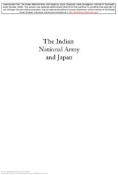 book The Indian National Army and Japan