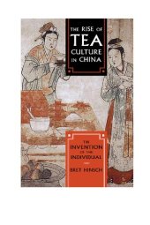 book The Rise of Tea Culture in China: The Invention of the Individual