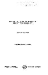 book Goode on legal problems of credit and security