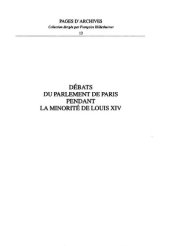 book Débats du Parlement de Paris pendant la minorité de Louis XIV (Tome II)