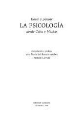 book Hacer y pensar la psicología: desde Cuba y México