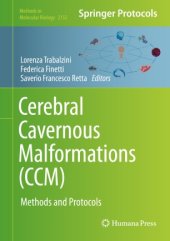 book Cerebral Cavernous Malformations (CCM) : Methods and Protocols