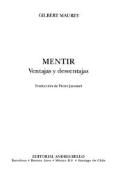 book Mentir: Ventajas y desventajas