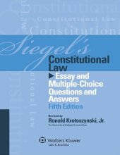 book Siegel's Constitutional Law: Essay and Multiple-Choice Questions and Answers