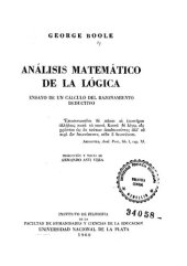 book Analisis Matematico De La Logica