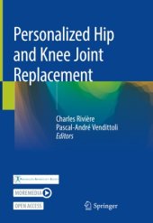 book Personalized Hip and Knee Joint Replacement