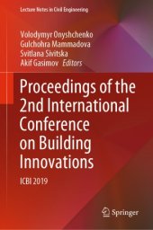 book Proceedings of the 2nd International Conference on Building Innovations: ICBI 2019