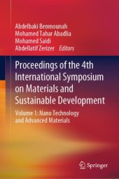 book Proceedings of the 4th International Symposium on Materials and Sustainable Development: Volume 1: Nano Technology and Advanced Materials