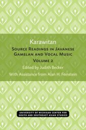 book Karawitan: Source Readings in Javanese Gamelan and Vocal Music