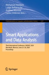 book Smart Applications and Data Analysis: Third International Conference, SADASC 2020, Marrakesh, Morocco, June 25–26, 2020, Proceedings