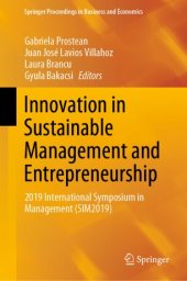 book Innovation in Sustainable Management and Entrepreneurship: 2019 International Symposium in Management (SIM2019)