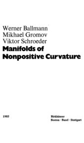 book Manifolds of nonpositive curvature