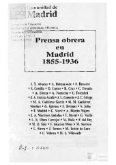 book BVCM000160 Prensa Obrera en Madrid 1855-1936