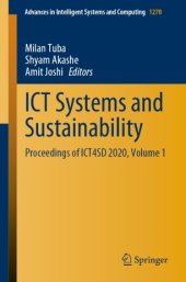 book ICT Systems and Sustainability: Proceedings of ICT4SD 2020, Volume 1