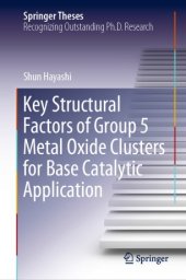 book Key Structural Factors of Group 5 Metal Oxide Clusters for Base Catalytic Application