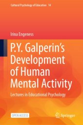 book P.Y. Galperin's Development of Human Mental Activity: Lectures in Educational Psychology