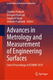 book Advances in Metrology and Measurement of Engineering Surfaces : Select Proceedings of ICFMMP 2019