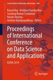 book Proceedings of International Conference on Data Science and Applications: ICDSA 2019