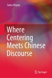 book Where Centering Meets Chinese Discourse