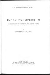 book Index Exemplorum: A Handbook of Medieval Religious Tales