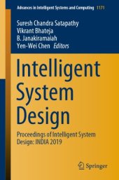 book Intelligent System Design: Proceedings of Intelligent System Design: INDIA 2019