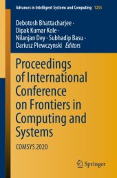 book Proceedings of International Conference on Frontiers in Computing and Systems: COMSYS 2020