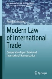 book Modern Law of International Trade: Comparative Export Trade and International Harmonization