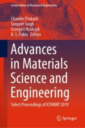 book Advances in Materials Science and Engineering: Select Proceedings of ICFMMP 2019