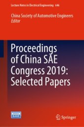 book Proceedings of China SAE Congress 2019: Selected Papers