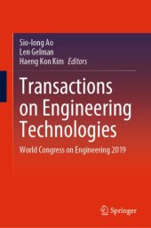 book Transactions on Engineering Technologies: World Congress on Engineering 2019