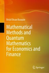 book Mathematical Methods and Quantum Mathematics for Economics and Finance