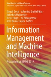 book Information Management and Machine Intelligence: Proceedings of ICIMMI 2019