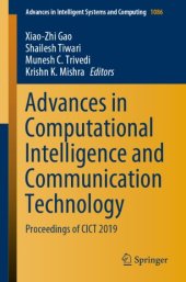 book Advances in Computational Intelligence and Communication Technology: Proceedings of CICT 2019