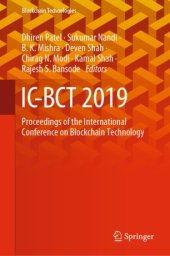 book IC-BCT 2019: Proceedings of the International Conference on Blockchain Technology