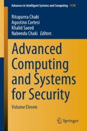 book Advanced Computing and Systems for Security: Volume Eleven