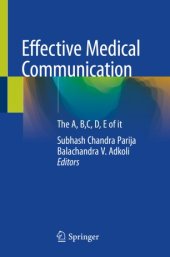 book Effective Medical Communication : The A, B,C, D, E of it