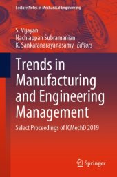 book Trends in Manufacturing and Engineering Management: Select Proceedings of ICMechD 2019