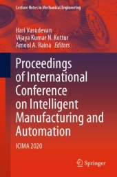 book Proceedings of International Conference on Intelligent Manufacturing and Automation: ICIMA 2020