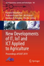 book New Developments of IT, IoT and ICT Applied to Agriculture: Proceedings of ICAIT 2019