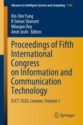 book Proceedings of Fifth International Congress on Information and Communication Technology: ICICT 2020, London, Volume 1