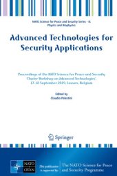 book Advanced Technologies for Security Applications: Proceedings of the NATO Science for Peace and Security 'Cluster Workshop on Advanced Technologies', 17-18 September 2019, Leuven, Belgium