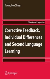 book Corrective Feedback, Individual Differences and Second Language Learning