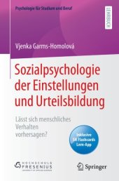 book Sozialpsychologie der Einstellungen und Urteilsbildung: Lässt sich menschliches Verhalten vorhersagen?