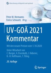 book UV-GOÄ 2021 Kommentar: Mit den neuen Preisen vom 1.10.2020