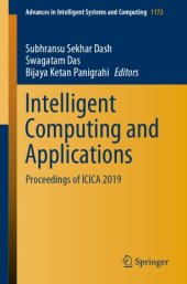 book Intelligent Computing and Applications: Proceedings of ICICA 2019