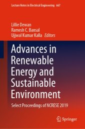 book Advances in Renewable Energy and Sustainable Environment: Select Proceedings of NCRESE 2019