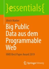 book Big Public Data aus dem Programmable Web: HMD Best Paper Award 2019