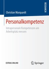 book Personalkompetenz: Intrapersonale Kompetenzen am Arbeitsplatz messen